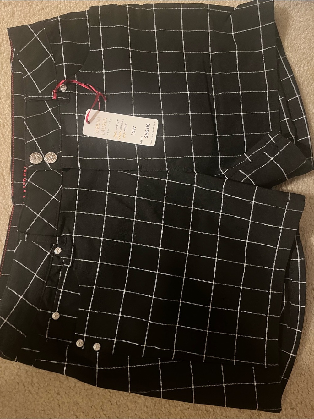 Classic Black Windowpane Women's Shorts